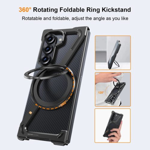 Metal Z-Shape Frameless Case With Rotatable Ring Holder photo review