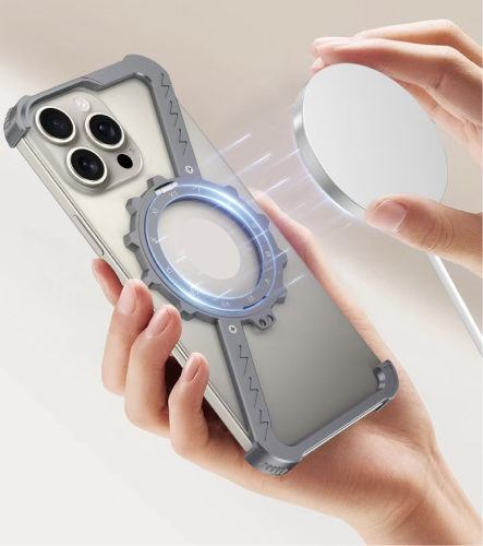 Metal Z-Shape Gear Magnetic Holder Shockproof Durable Phone Case photo review