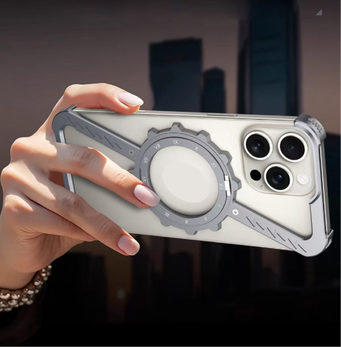 Metal Z-Shape Gear Magnetic Holder Shockproof Durable Phone Case photo review
